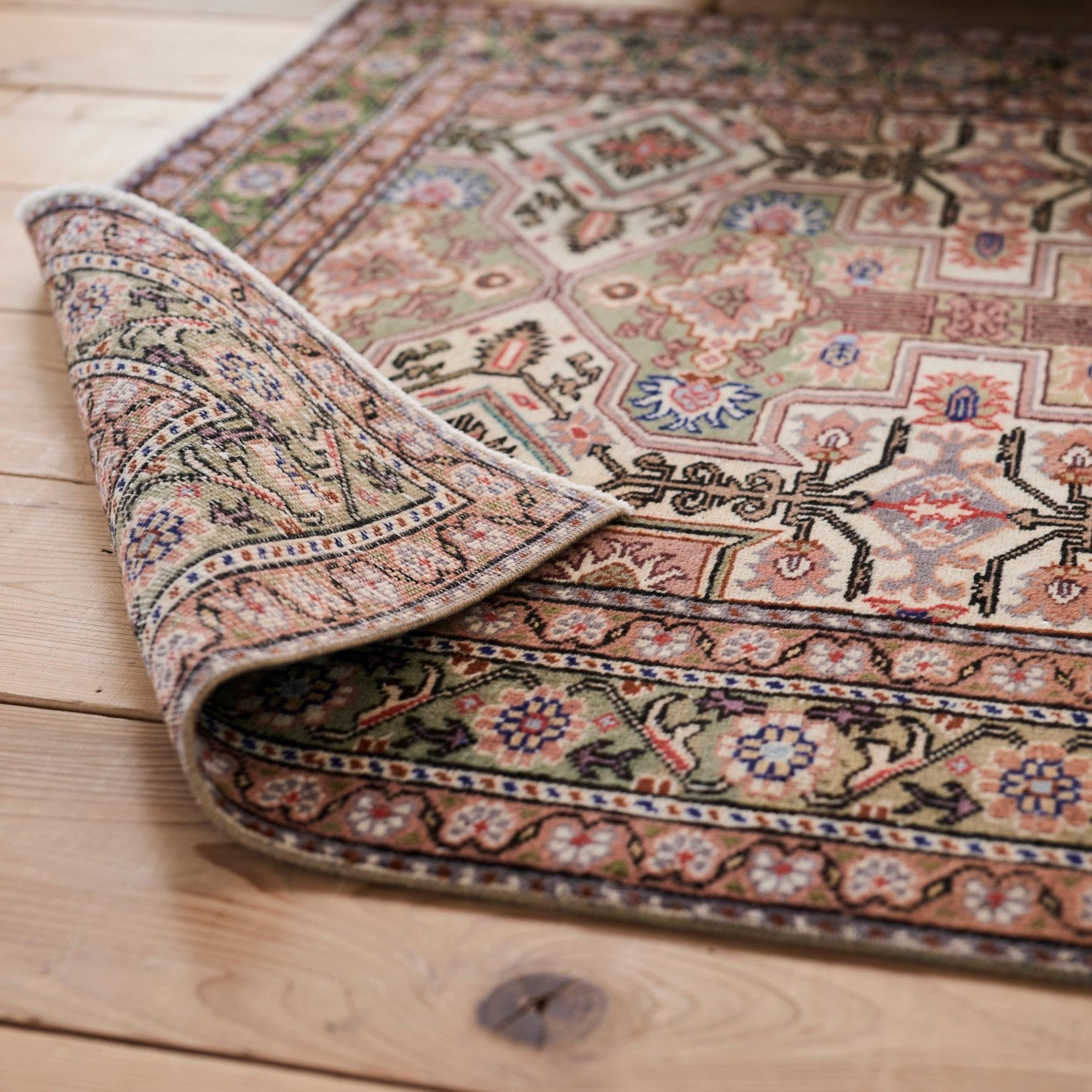 トルコヴィンテージラグ 109×195 ブラウン トルコヴィンテージラグ 109