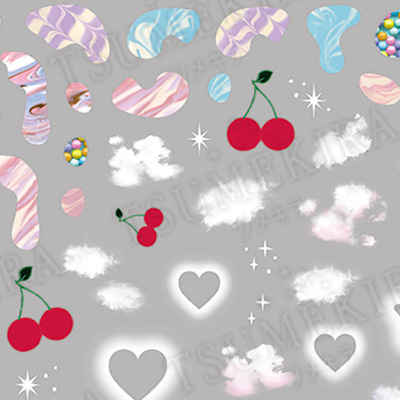 ネイルシール ツメキラ/レジンシール レジンクラブ / なかやまちえこ