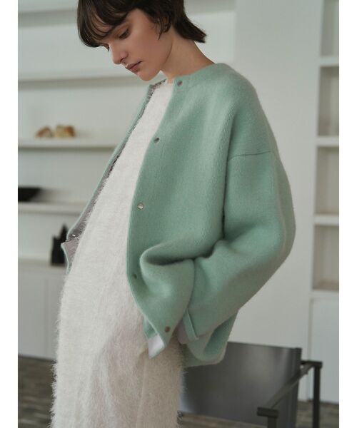 ELENDEEK（エレンディーク） カーディガン CNラクーンミックスダブル