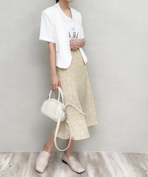 Isn't She？（イズントシー） ノーカラージャケット FREE ホワイト