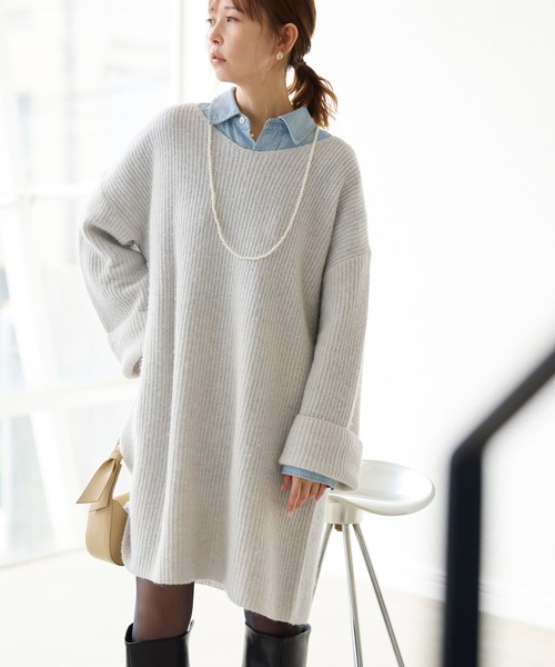 ROPE' PICNIC（ロペ ピクニック） ワンピース FOX混ニットミニ