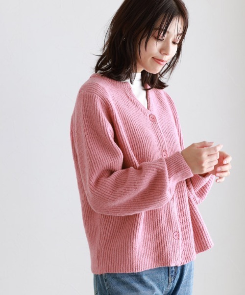 Pierrot（ピエロ） カーディガン キーネックニットカーディガン