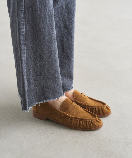 LE TALON（ル タロン） ローファー レザーソフトギャザーローファー