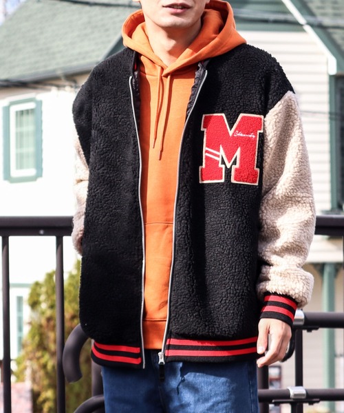 Bling Leads スタジャン /Bling leads/ボアスタジアムジャンパー