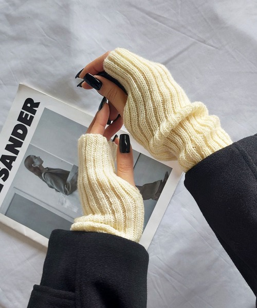 me+em select（ミームセレクト） アームカバー 「 13COLOR 」リブ