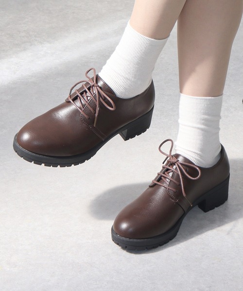 AAA+（サンエープラス） フォーマルシューズ 厚底チャンキーヒール