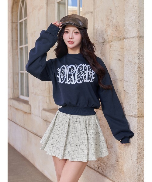 Darich（ダーリッチ） スカート ボックスプリーツツイードミニスカート