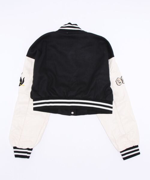 スタジャン 「HOOK」アメカジワッペン刺繍スタジャンジャケット