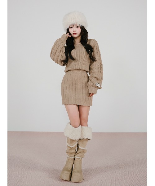 Darich（ダーリッチ） ワンピース ハートオープンニットミニワンピース