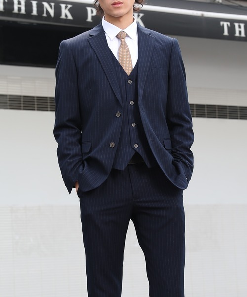 Cloudstyle セットアップ 「Cloudstyle」ストライプ スーツ/ ビジネス