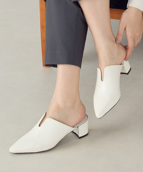 COMME CA ISM（コムサイズム） サンダル チャンキーヒール ミュール