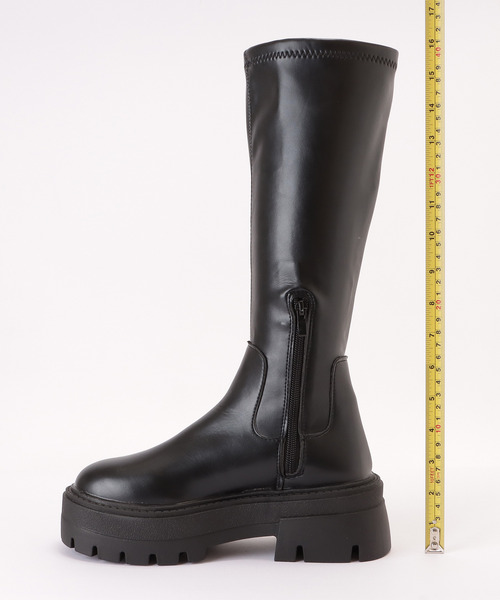 Lace Ladies（レースレディース） ブーツ PUレザー厚底ロングブーツ