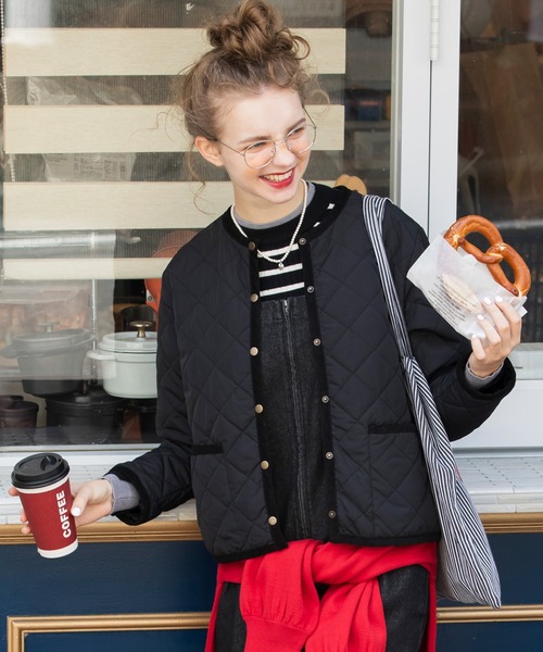 Danton（ダントン） ノーカラージャケット 38 ブラック レディース