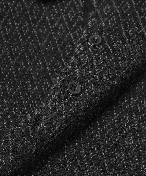 BEAMS+（ビームスプラス） ポロシャツ ダイヤモンド パターン ニット