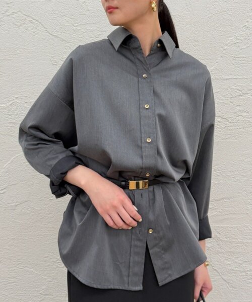 Loungedress（ラウンジドレス） ブラウス シャツ サテンBIGシャツ