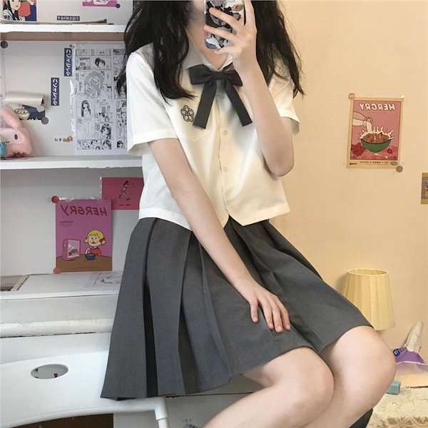 Qoo10] セットアップ レディース 夏制服 セーラ