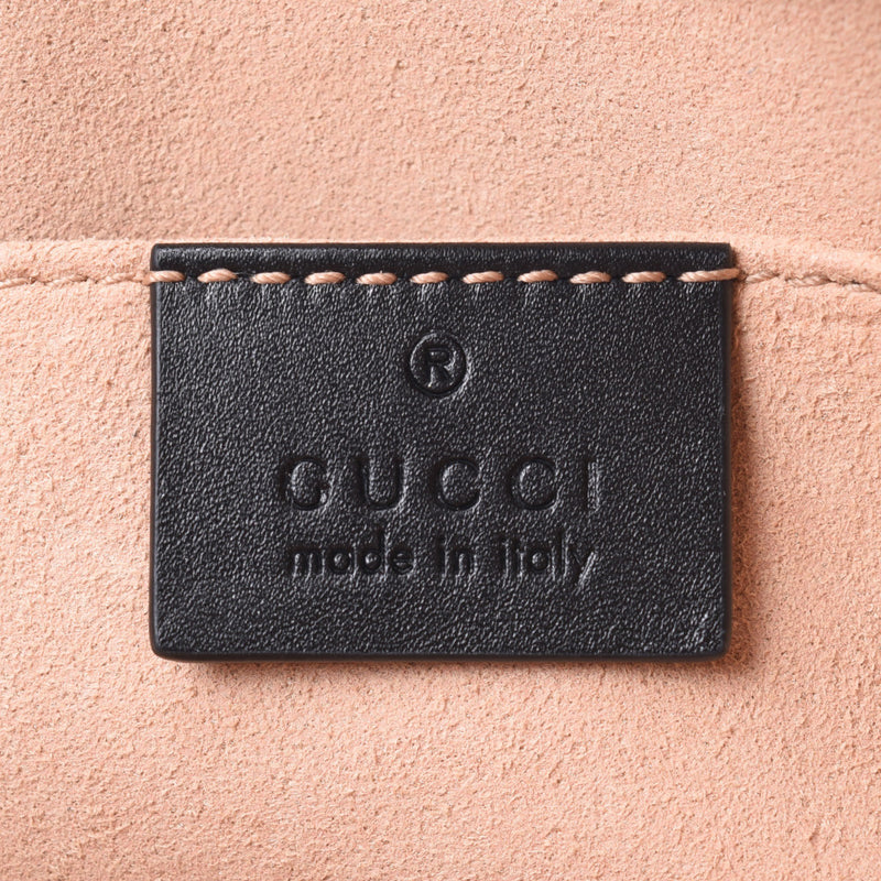 グッチGGマーモント ベルトバッグ ボディバッグ 黒 レディース