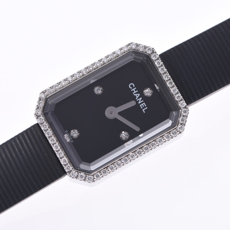 シャネルプルミエール ミニ 4Pダイヤ ベゼルダイヤ レディース 腕時計
