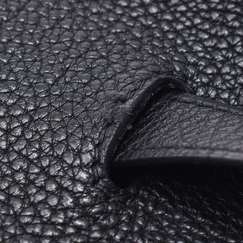 エルメスドゴン ベルトバッグ 黒 シルバー金具 □F刻印(2002年頃)刻印