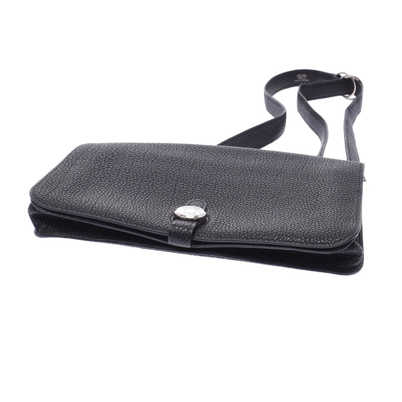 エルメスドゴン ベルトバッグ 黒 シルバー金具 □F刻印(2002年頃)刻印