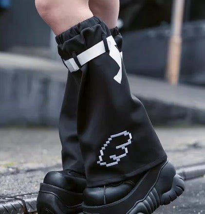 Y2K天使界隈レッグウォーマー サブカルファッション 水色界隈 – 個性的