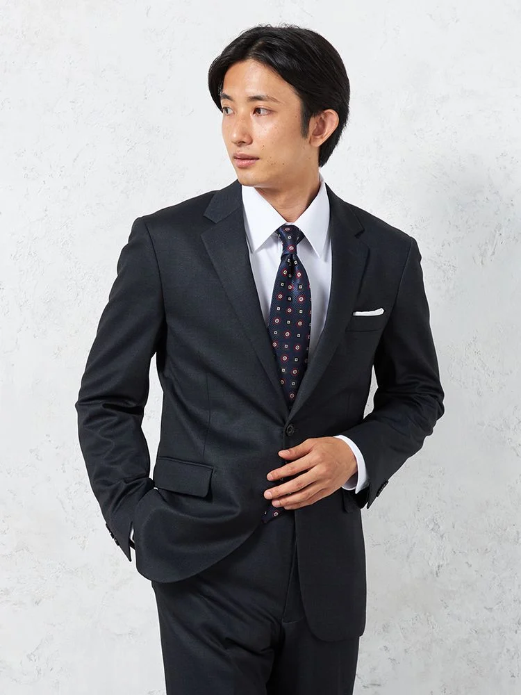 上下ウォッシャブル】スーツ 2つボタン 抗ピリング加工 ストレッチ