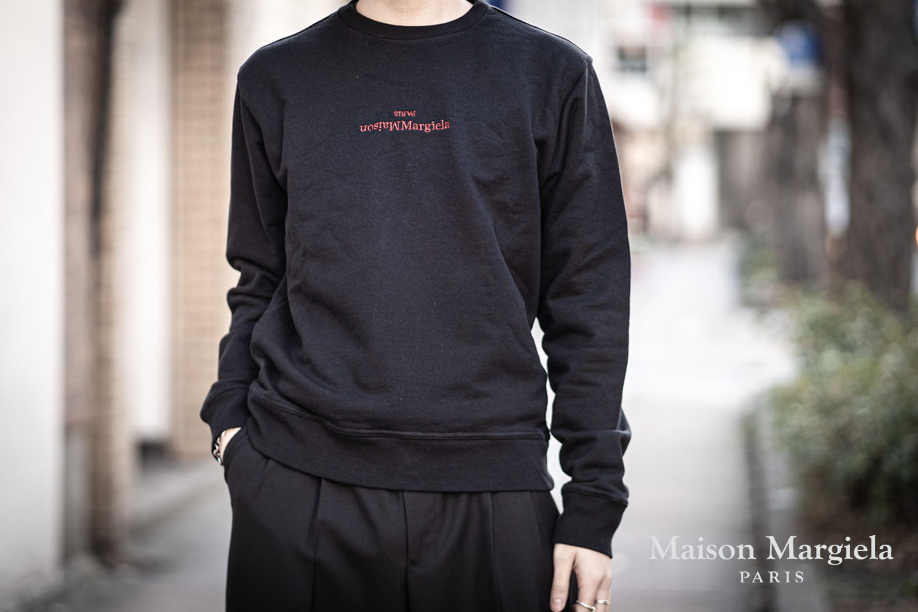 メゾンマルジェラのリバースロゴ スウェット | HUES 福岡セレクトショップ