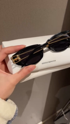 GentleMonster Sunglasses KUNST 01GD Black Frame Black Lenses | eBay