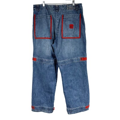 90s Vintage Marithe Francois Girbaud Jeans Sz 40 Red Shuttle Tape