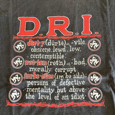 Vintage 90s DRI Shirt Punk Concert T-Shirt Dirty Rotten Imbeciles