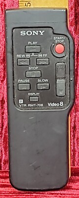 Vintage Sony Remote Control VTR RMT-708 Handycam Video 8 OEM