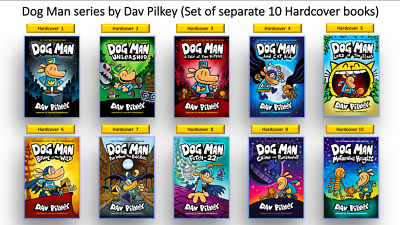Dog Man Series 10 Books Collection Set By Dav Pilkey (Dog Man, Set
