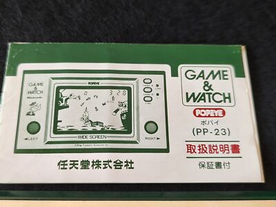 Vintage Nintendo Game & Watch POPEYE Handheld game w/Manual set