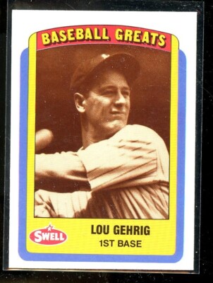 1990 SWELL GREATS #25 LOU GEHRIG YANKEES MINT E018685 | eBay