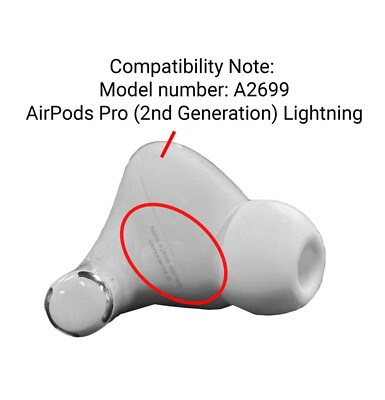 For Apple Airpods Pro 2nd Gen Genuine Replacement - Left Side Only