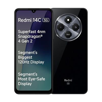 Redmi 14C 5G (Stargaze Black, 4GB RAM, 128GB Storage) | Superfast