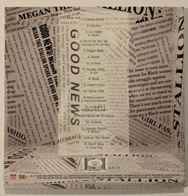 MEGAN THEE STALLION SIGNED GOOD NEWS VINYL LP JSA COA #TT38317