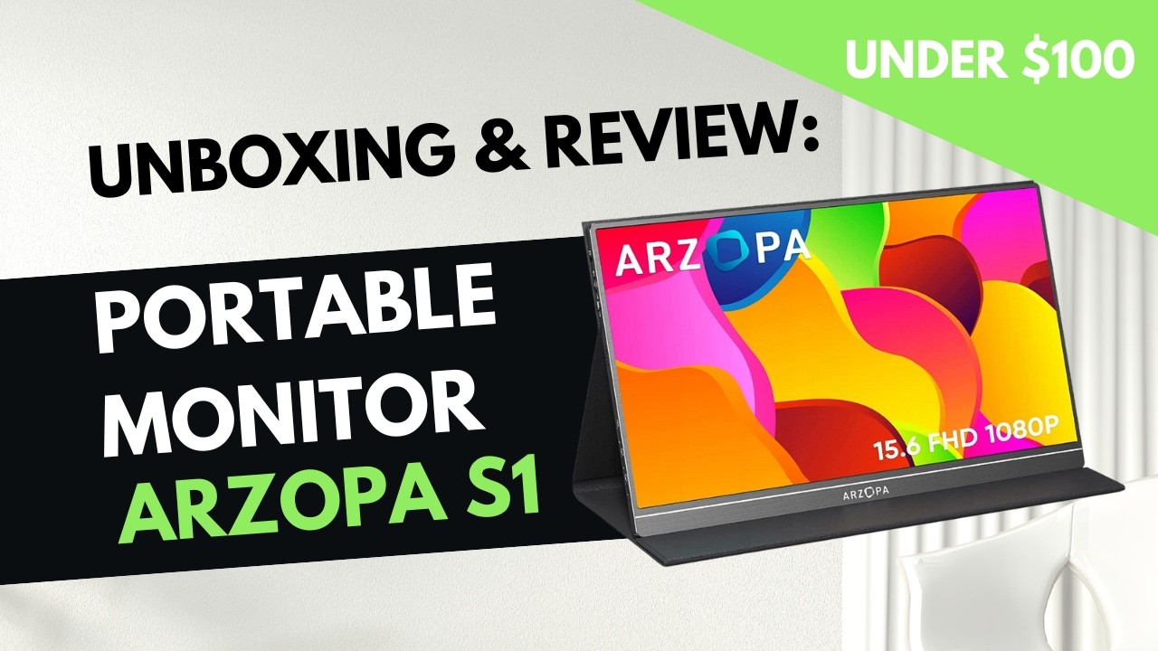 Unboxing & Review Of Arzopa S1 Table Portable Monitor | Sleek 15.6
