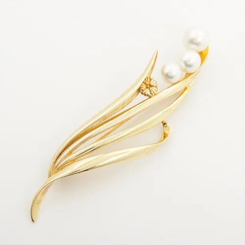 ミキモト パール ブローチ K18(YG) ABランクの買取実績価格