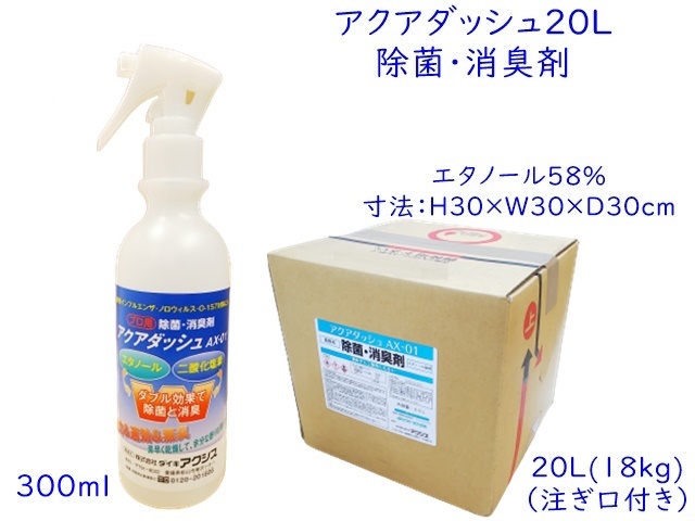 除菌消臭剤】 アクアダッシュAX-01業務用 20L | シンワアメニティ通販
