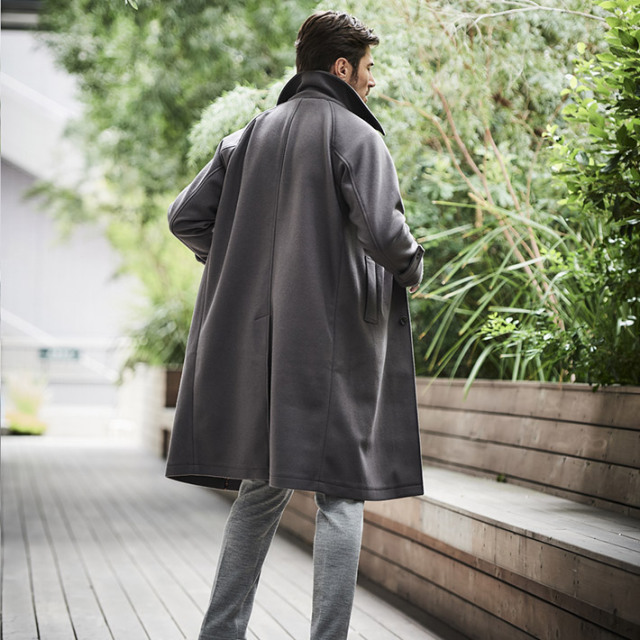 会員様限定SALE] 在庫限り メルトンジャージ ステンカラーコート