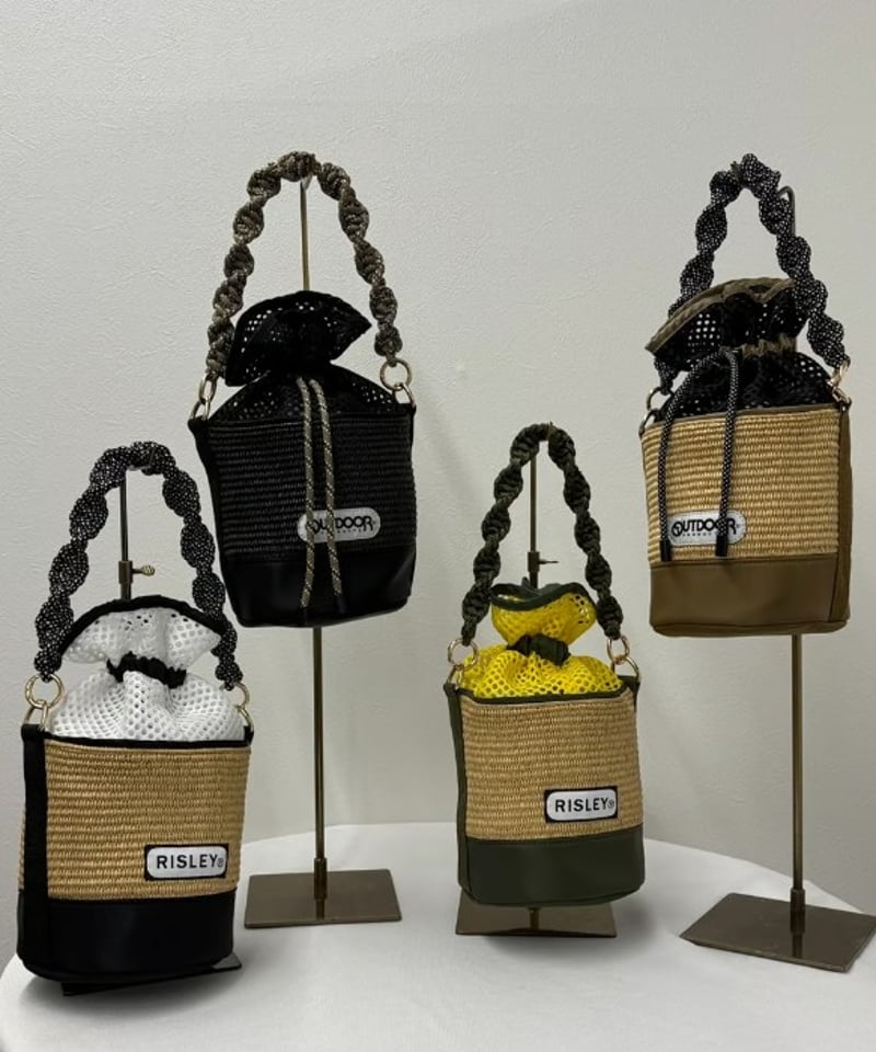 RISLEY リズレー OUTDOR アウトドア Basket mesh bag バスケットメ