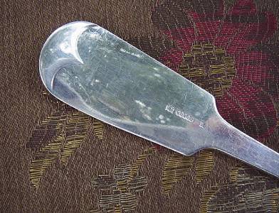 Antique Victorian Silver STUFFING SPOON James Dixon Sheffield