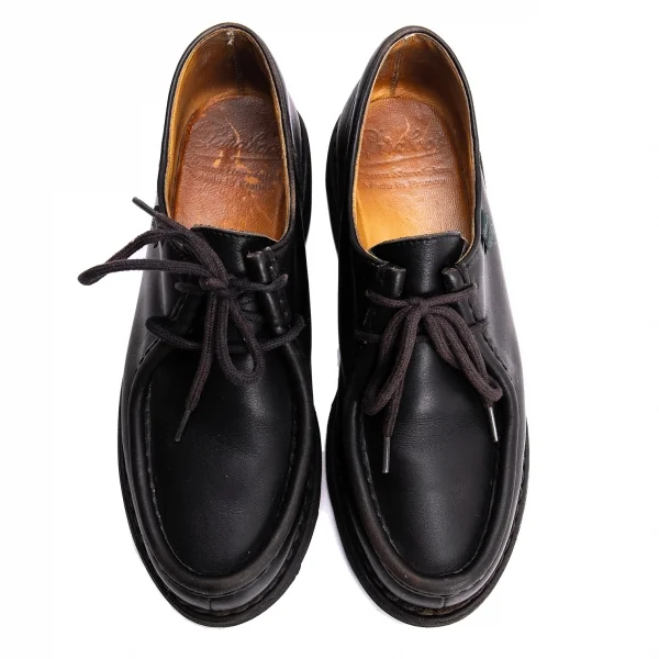 パラブーツPARABOOT ミカエル レザーチロリアンシューズ 黒23.5 (K-135916)