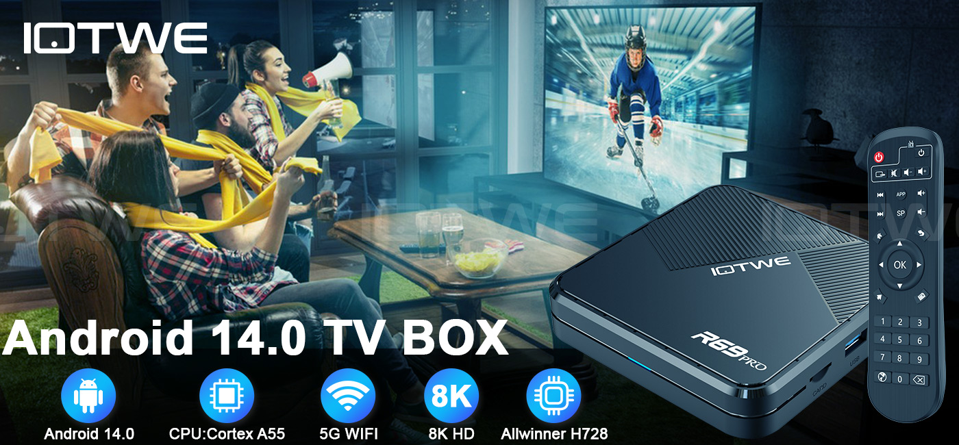 2025 Upgraded R69 PRO Smart Android 14 TV Box Quad Core 8K 4K HD