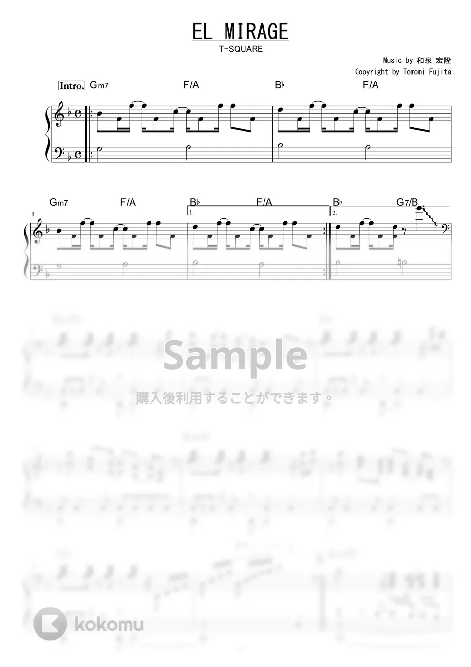 THE SQUARE R E S O R T 楽譜集 Sunnyside Cruise - T-Square 楽譜