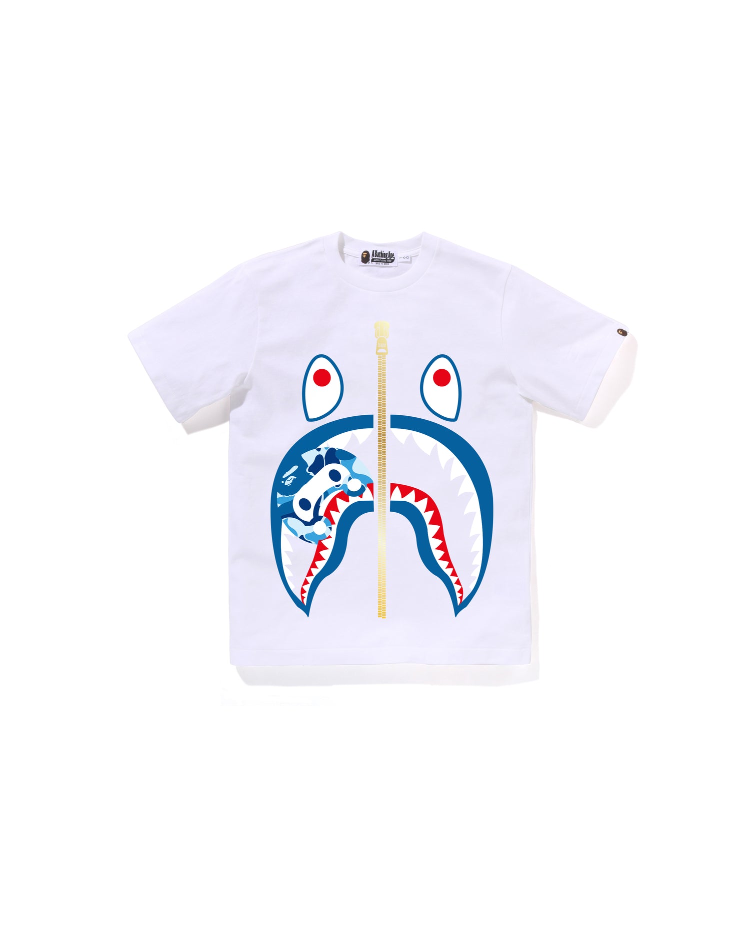 A BATHING APE® Kids Abc Camo Milo Shark Tee Jr | Bape official