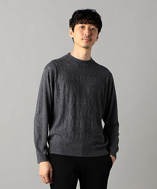 リンクスチェック柄 モックネックニット（0734KI10） | COMME