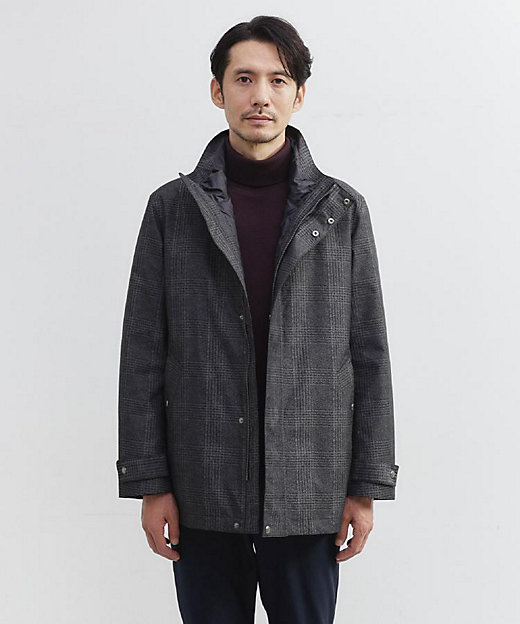 3WAY】グレンチェック ダウンライナー ブルゾン