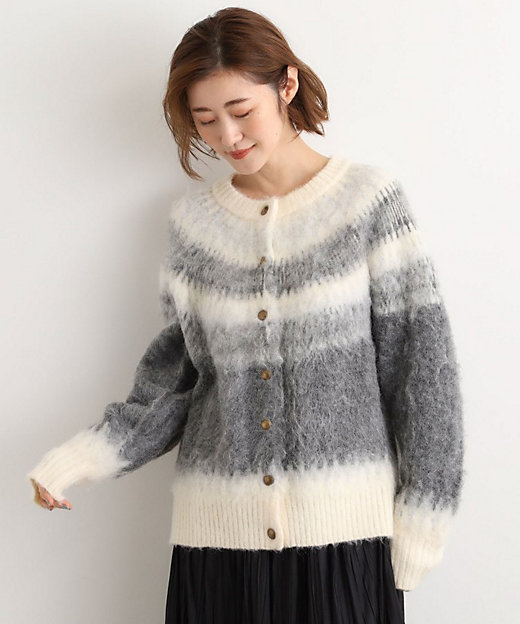 求心柄ジャカードニットカーディガン（2002555842） | GROVE